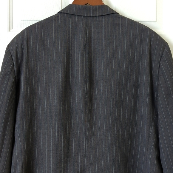 Brooks Brothers Preppy Classic Fit Pinstriped Wool Blazer Jacket Dark Gray 46/41 - Picture 16 of 16